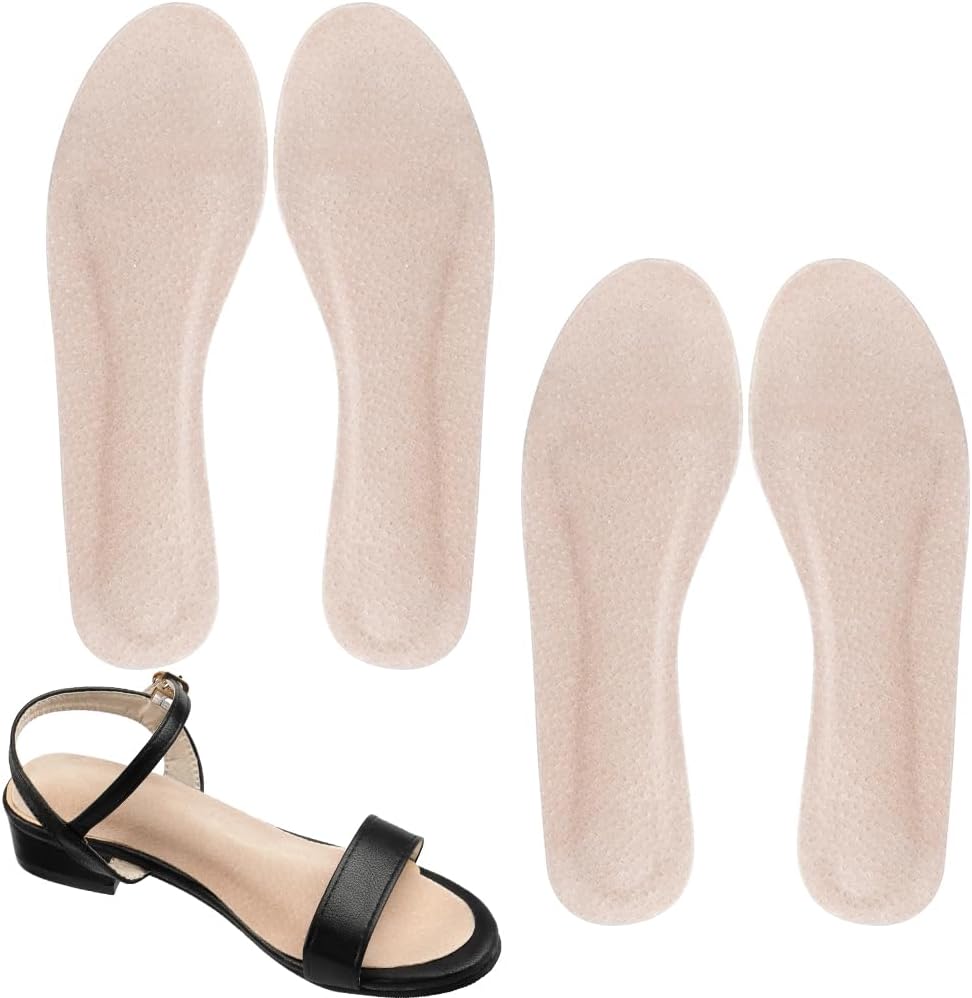 2 pares de inserciones de tacón alto para mujer, plantillas adhesivas de piel de cerdo para aliviar el dolor, plantillas invisibles para zapatos