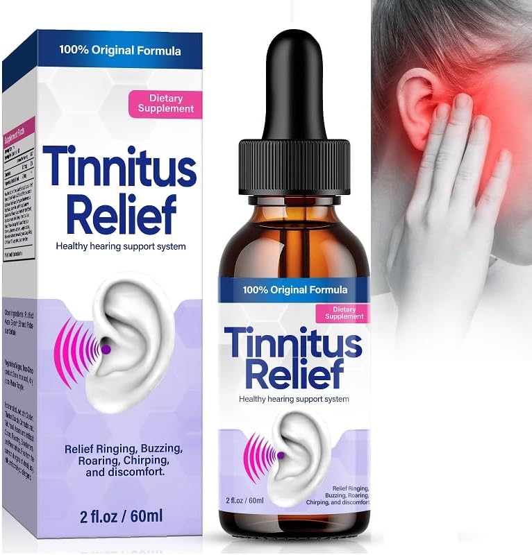 Alivio de tinnitus para oídos zumbidos, fórmula herbaria natural, gotas de alivio para el oído, aceite de tinnitus alivia eficazmente el dolor de