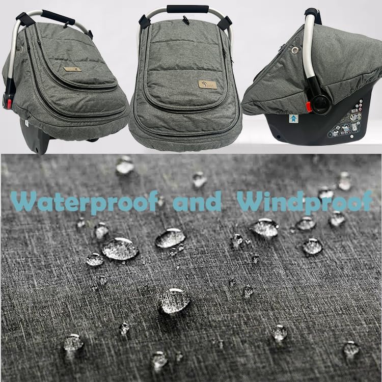 Fundas de asiento de automóvil para bebés de invierno, cubierta de asiento de automóvil para bebé, resistente al agua, protector universal para