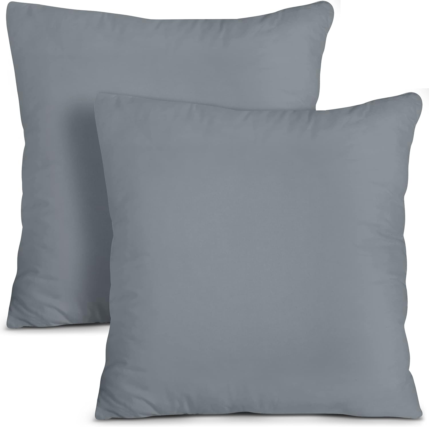 Utopia Bedding – Relleno de almohadas decorativas (paquete de 2, color gris), almohadas para cama y sofá de 26 x 26 pulgadas, para interiores