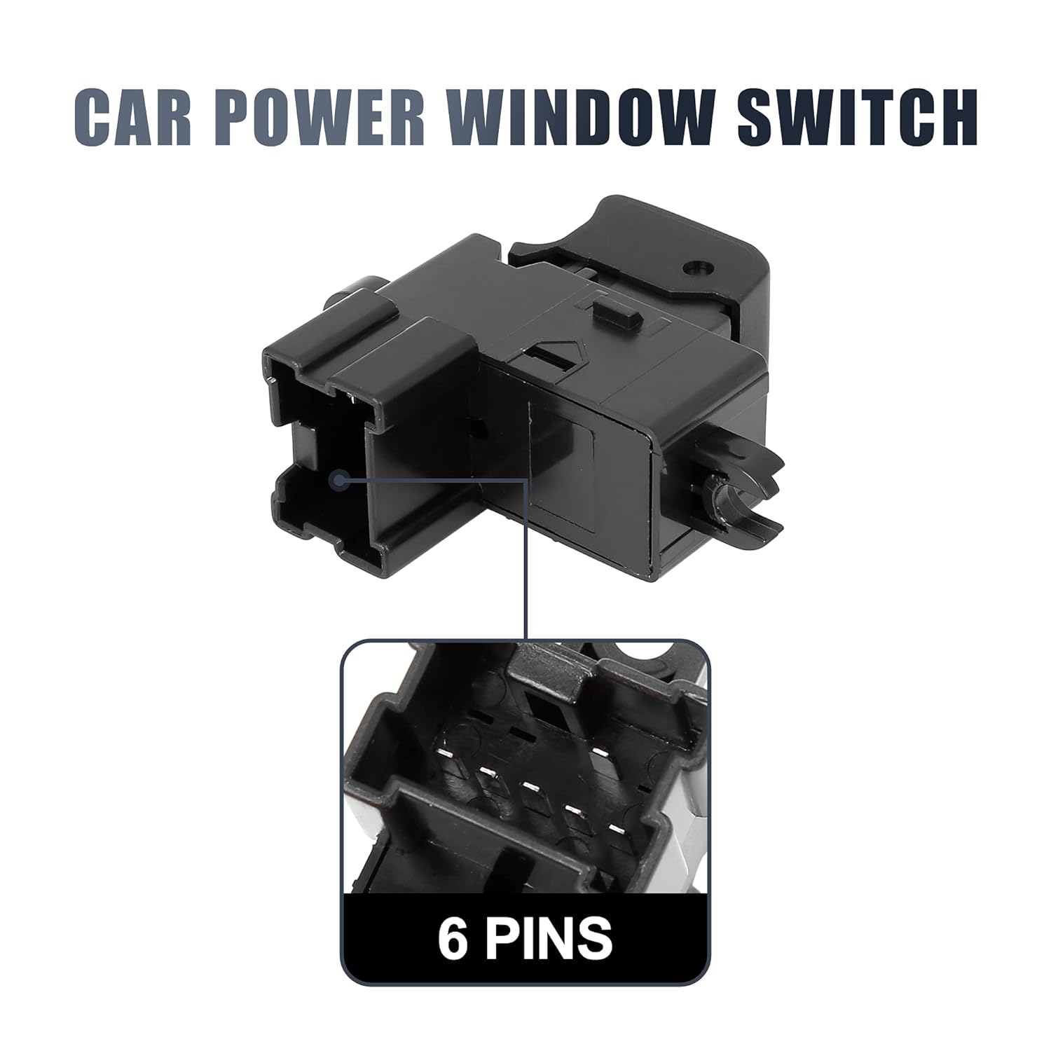X AUTOHAUX Interruptor de elevalunas eléctrico del lado del pasajero delantero 25411-BR00A Reemplazo para Nissan Qashqai 2012