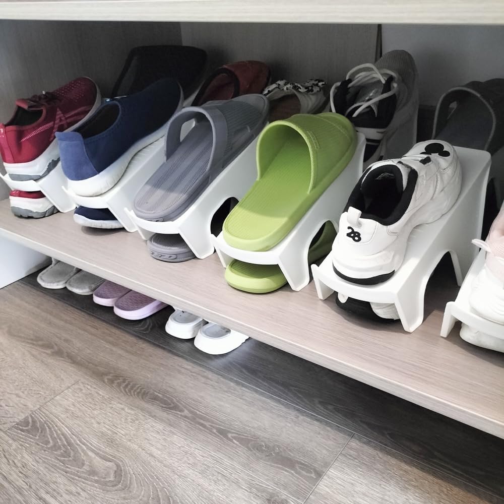 Organizador de ranuras para zapatos, zapatero, soporte para zapatos, soporte para zapatos, soporte para zapatos de almacenamiento, estacas para