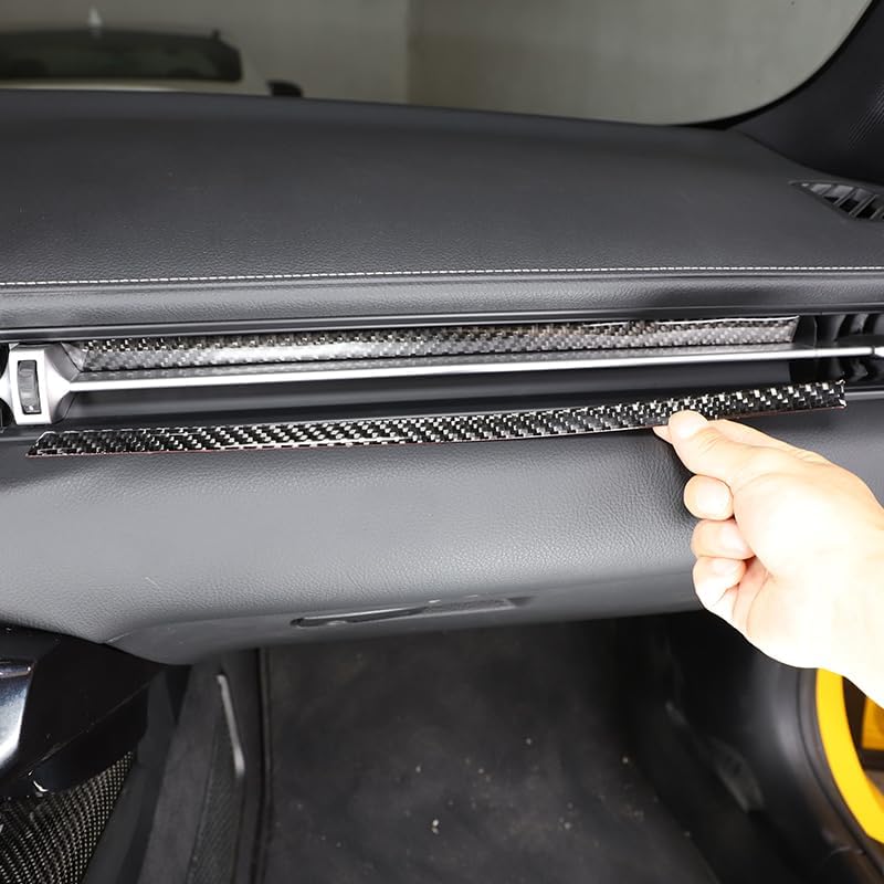 RURZTDAKM Car Co-Pilot – Decoración de consola central, compatible con Toyota Supra 2019, 2020, 2021, 2022, borde de fibra de carbono suave,