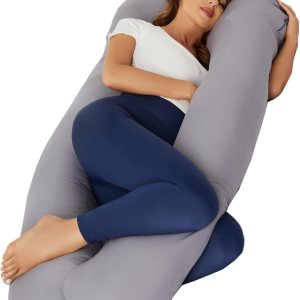 Mommyssr Almohadas de embarazo, almohada de maternidad de cuerpo completo en forma de U con funda extraíble, soporte para espalda, piernas, vientre, Mommyssr Almohadas de embarazo, almohada de maternidad de cuerpo completo en forma de U con funda extraíble, soporte para espalda, piernas, vientre,