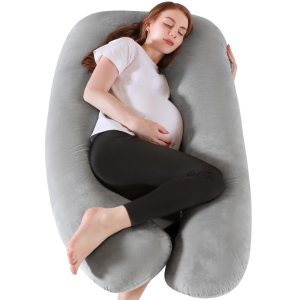 Almohadas de embarazo, almohada de cuerpo completo en forma de U con funda de terciopelo lavable, almohadas de embarazo de maternidad de 55 pulgadas Almohadas de embarazo, almohada de cuerpo completo en forma de U con funda de terciopelo lavable, almohadas de embarazo de maternidad de 55 pulgadas