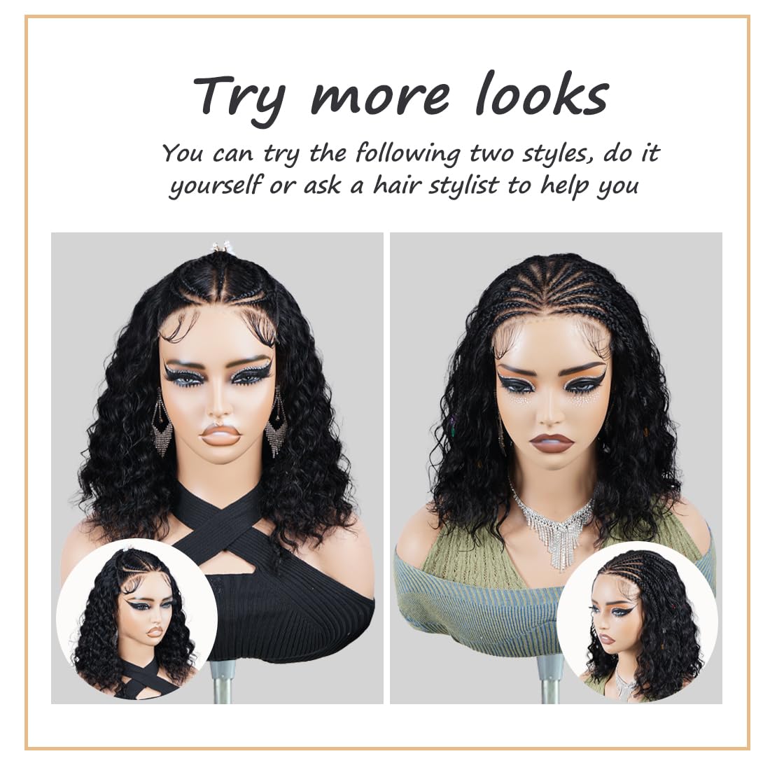 Xinjiju Peluca sin pegamento, pelucas cortas y rizadas estilo Bob para mujeres negras, cabello humano sin pegamento, 6 x 4, sin pegamento, peluca