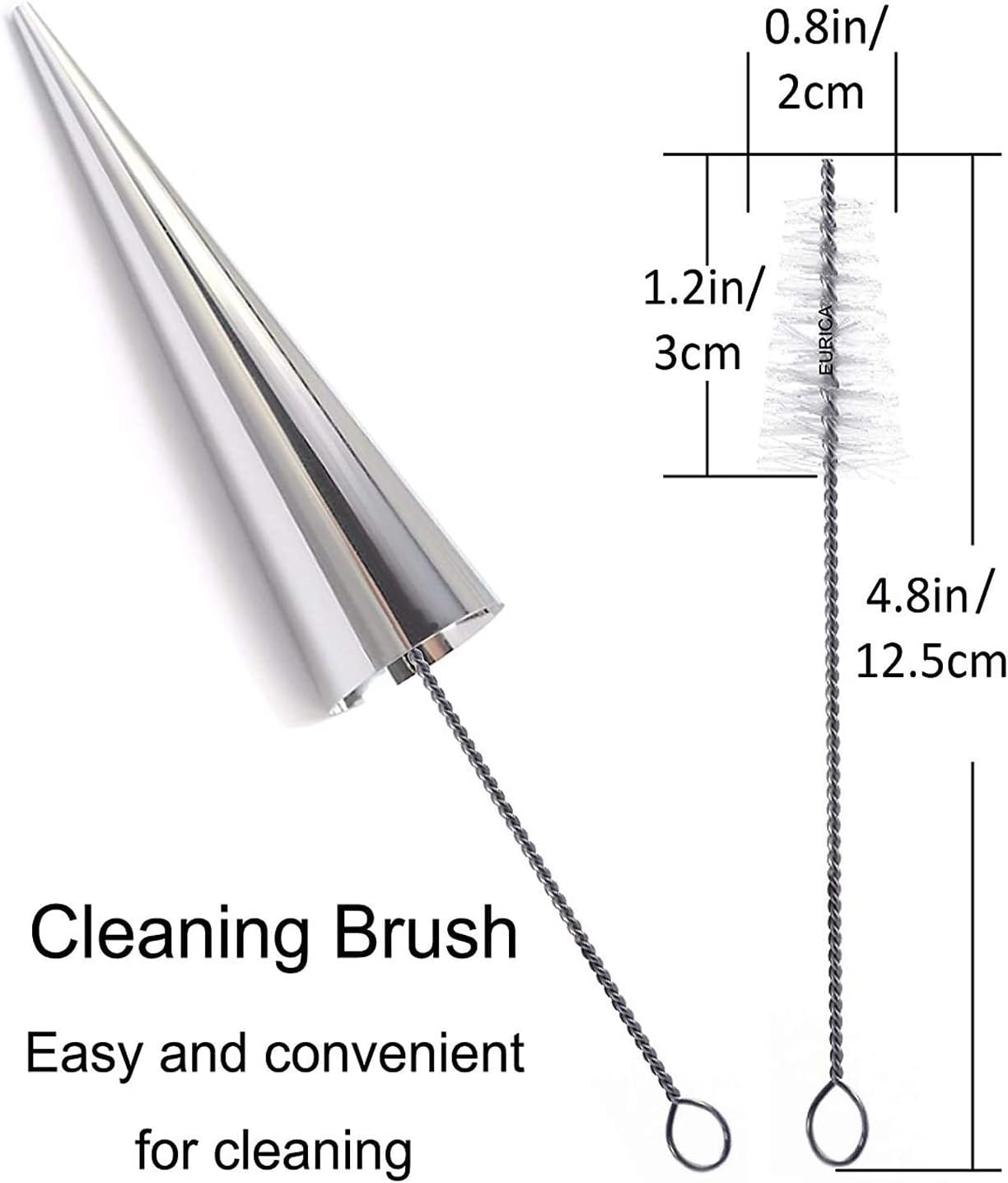 Joyeee Paquete de 30 moldes antiadherentes para cuernos de crema, molde grande de acero inoxidable de 5 pulgadas para cocinar bricolaje pastelería