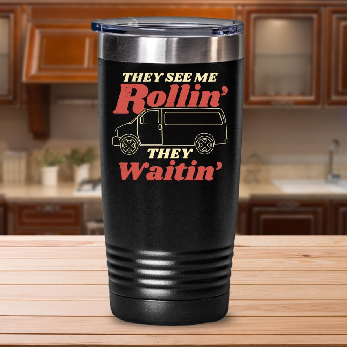 Funny Minivan – Vaso de fútbol para mamá, baloncesto, hockey, día de la madre, día del padre, 30 onzas