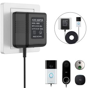 Adaptador de timbre para anillo, transformador universal de 18 V compatible con múltiples tipos de timbre o termostato, 16 pies16.4 ft Adaptador de timbre para anillo, transformador universal de 18 V compatible con múltiples tipos de timbre o termostato, 16 pies16.4 ft