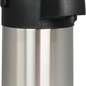 MegaChef 3 litros de acero inoxidable vacío cuerpo bomba tapa aire olla MegaChef 3 litros de acero inoxidable vacío cuerpo bomba tapa aire olla