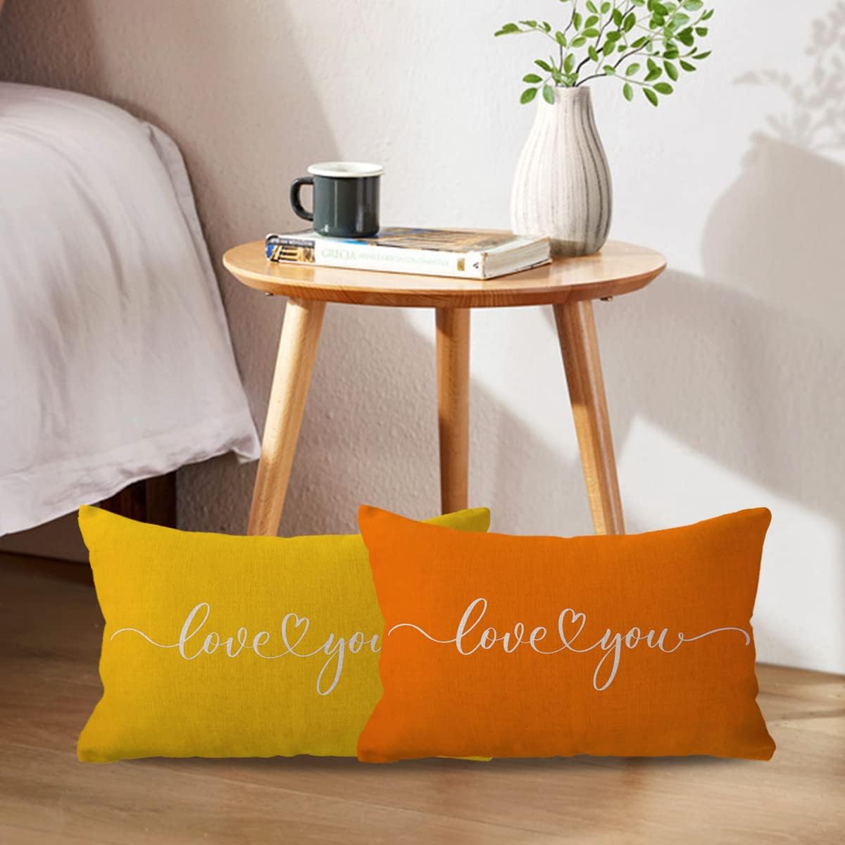 Love You – Fundas de almohada lumbar, regalo de amor para parejas, aniversario, boda, compromiso, día de San Valentín, cita de amor, fundas de