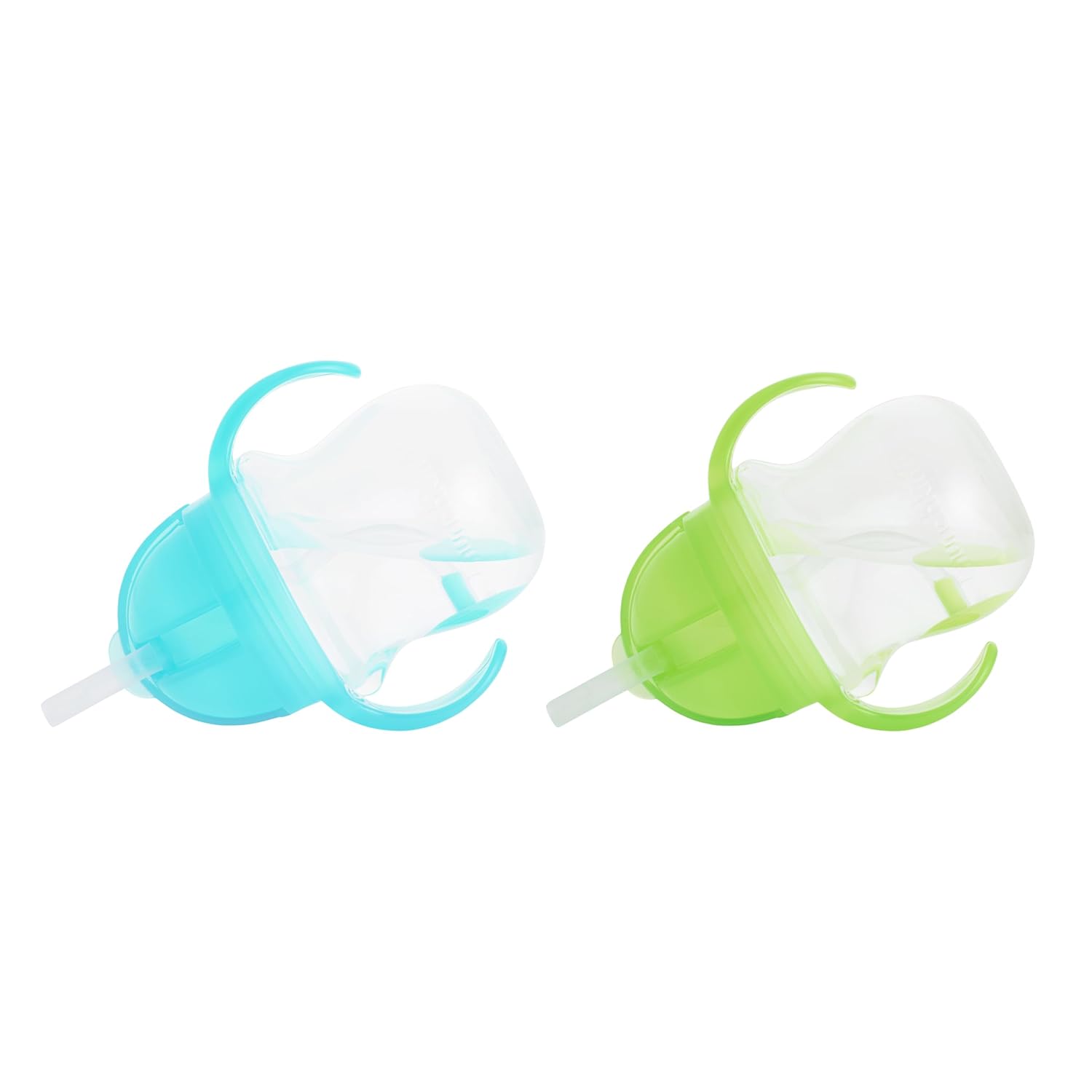 Munchkin Any Angle – Vaso de entrenamiento con popote con peso con tapa Click Lock, 7 onzas, 2 unidades (paquete de 1), azulverde &  Raise juego de