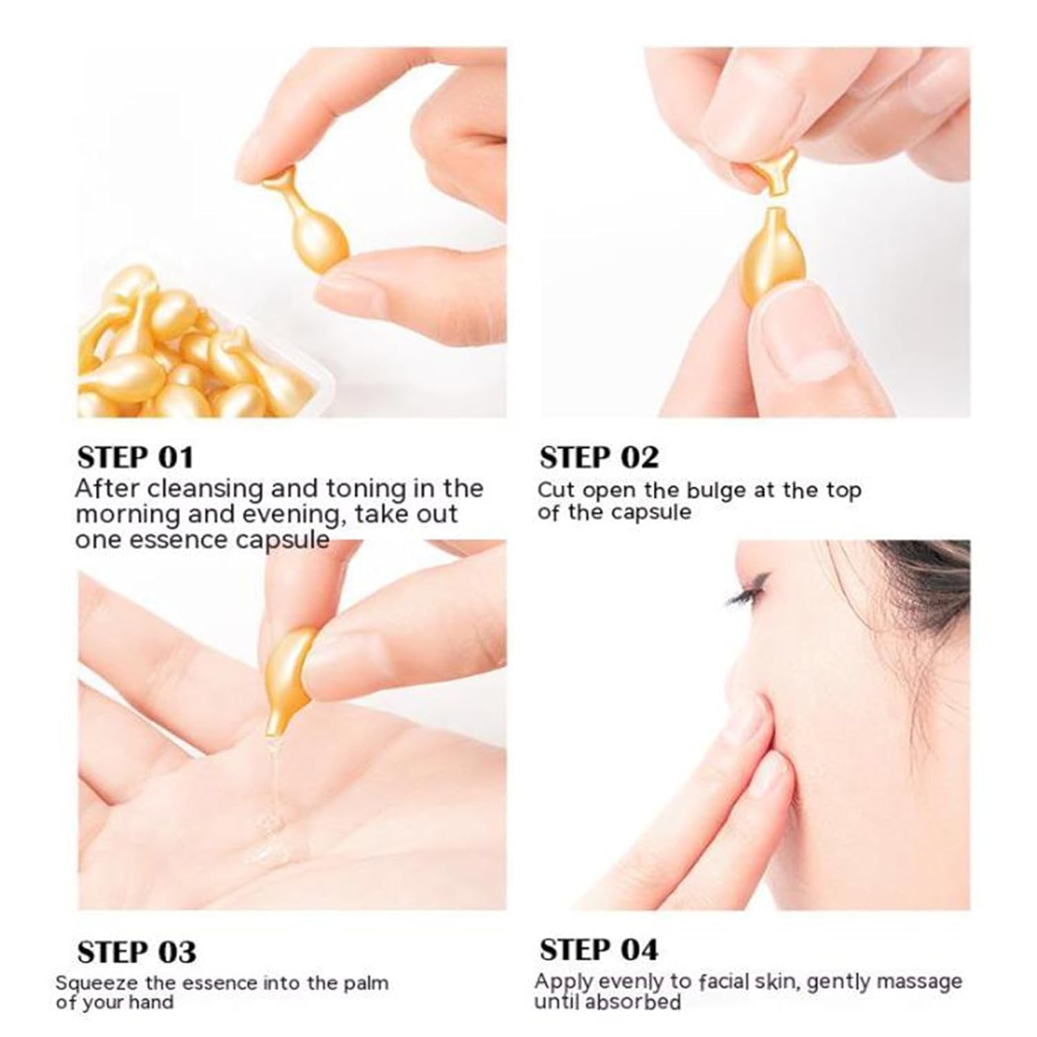 Suero reafirmante para arrugas, cápsulas antiarrugas de fullereno, cápsula de colágeno de suero facial, cápsula de colágeno para cara, reafirmante y