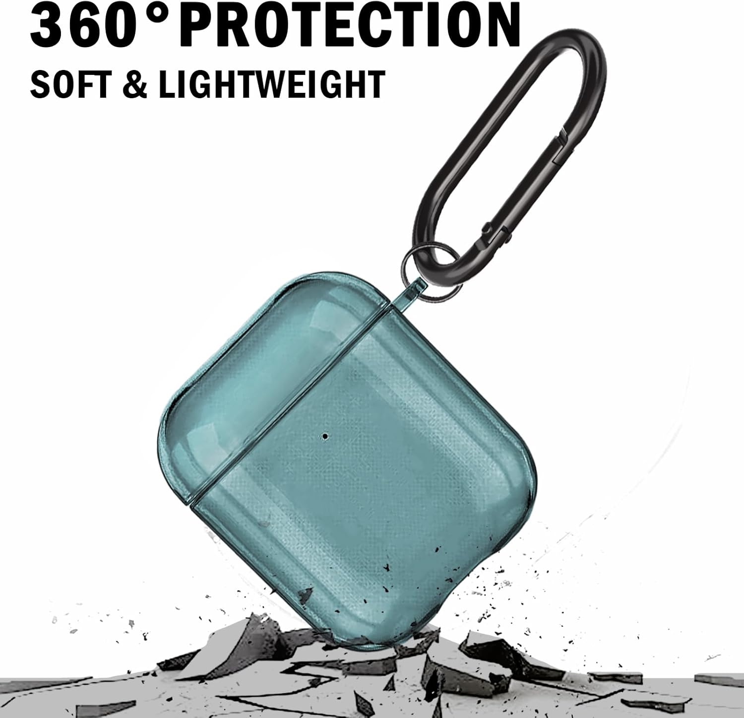 Funda para AirPods de 2 generación y 1 generación con kit de limpieza, correa antipérdida, cordón deportivo y cubierta de ganchos para las orejas (2