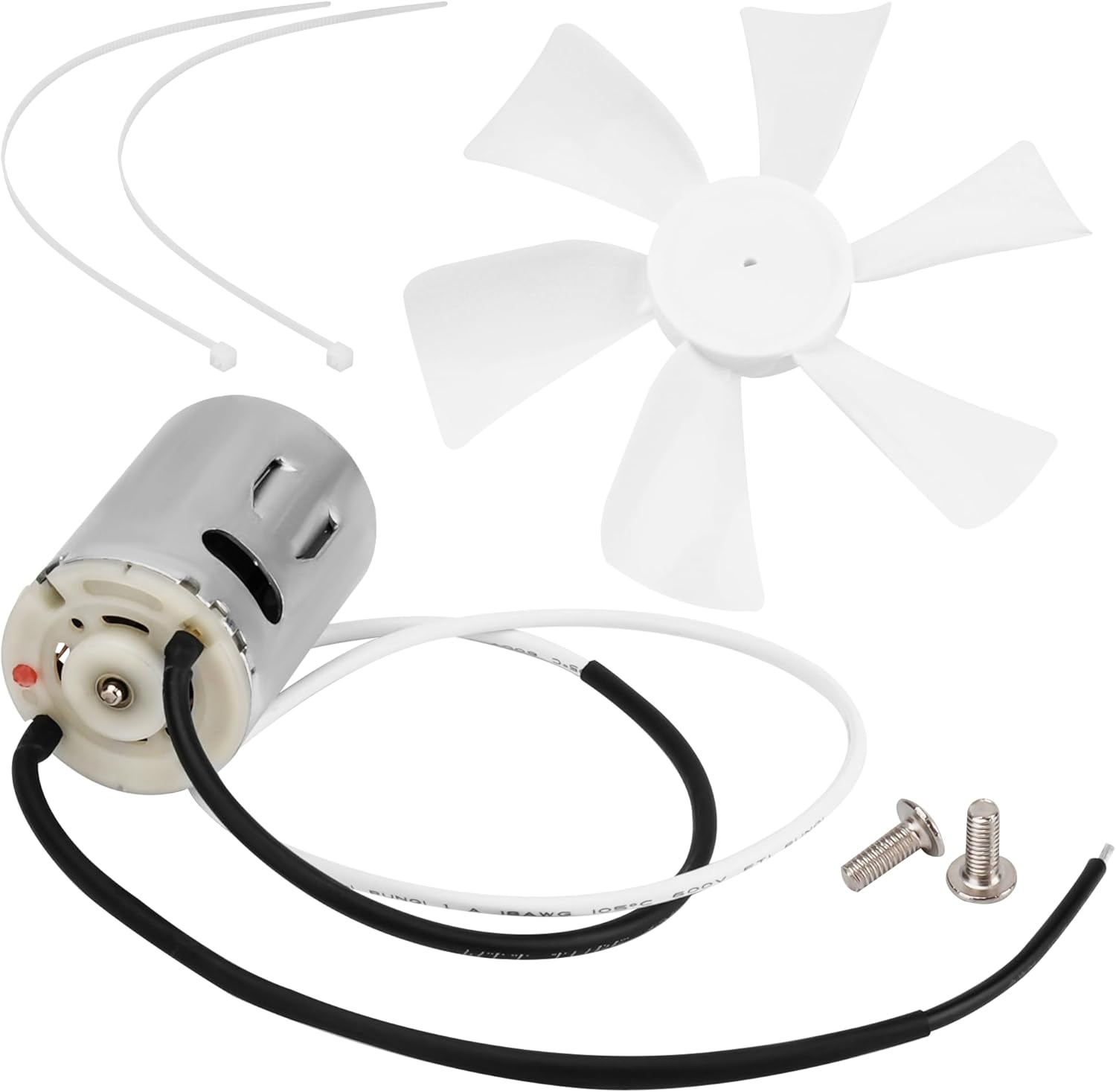 Ventilador de escape blanco de 6 pulgadas con eje D de repuesto de 12 V, motor de ventilación de cámper para Heng’s, Elixir, Ventline, Jensen RV