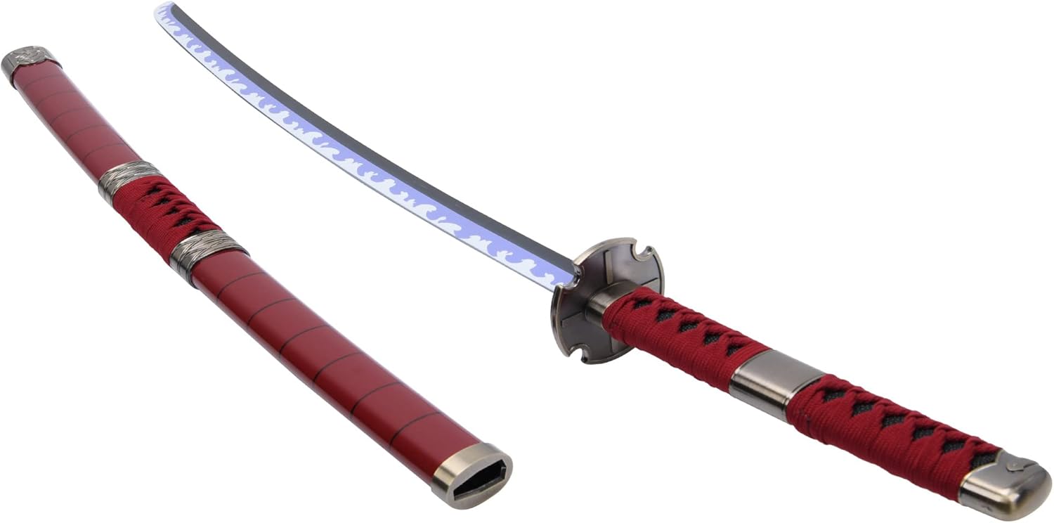 Espadas Roronoa Zoro, Samurai para cosplay, Shusui & Wado Ichimonji y Sandai Kitetsu Yubashiri, aproximadamente 41 pulgadas en general, para juegos