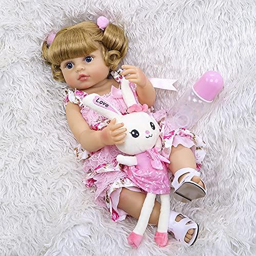 iCradle Muñecas de bebé Reborn lavables de silicona de 22 pulgadas, muñeca Reborn realista hecha a mano de vinilo suave, muñecas de bebé recién