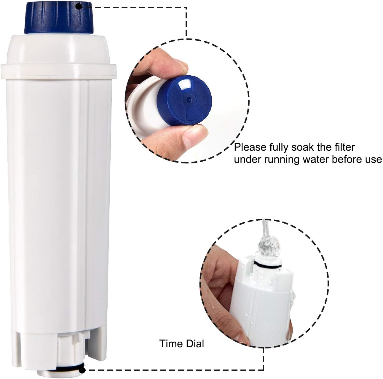Ouxunus – Filtros de repuesto para filtro DeLonghi DLSC002, cartuchos de filtro de agua, suavizante de carbón activado, compatible con ECAM, ESAM,
