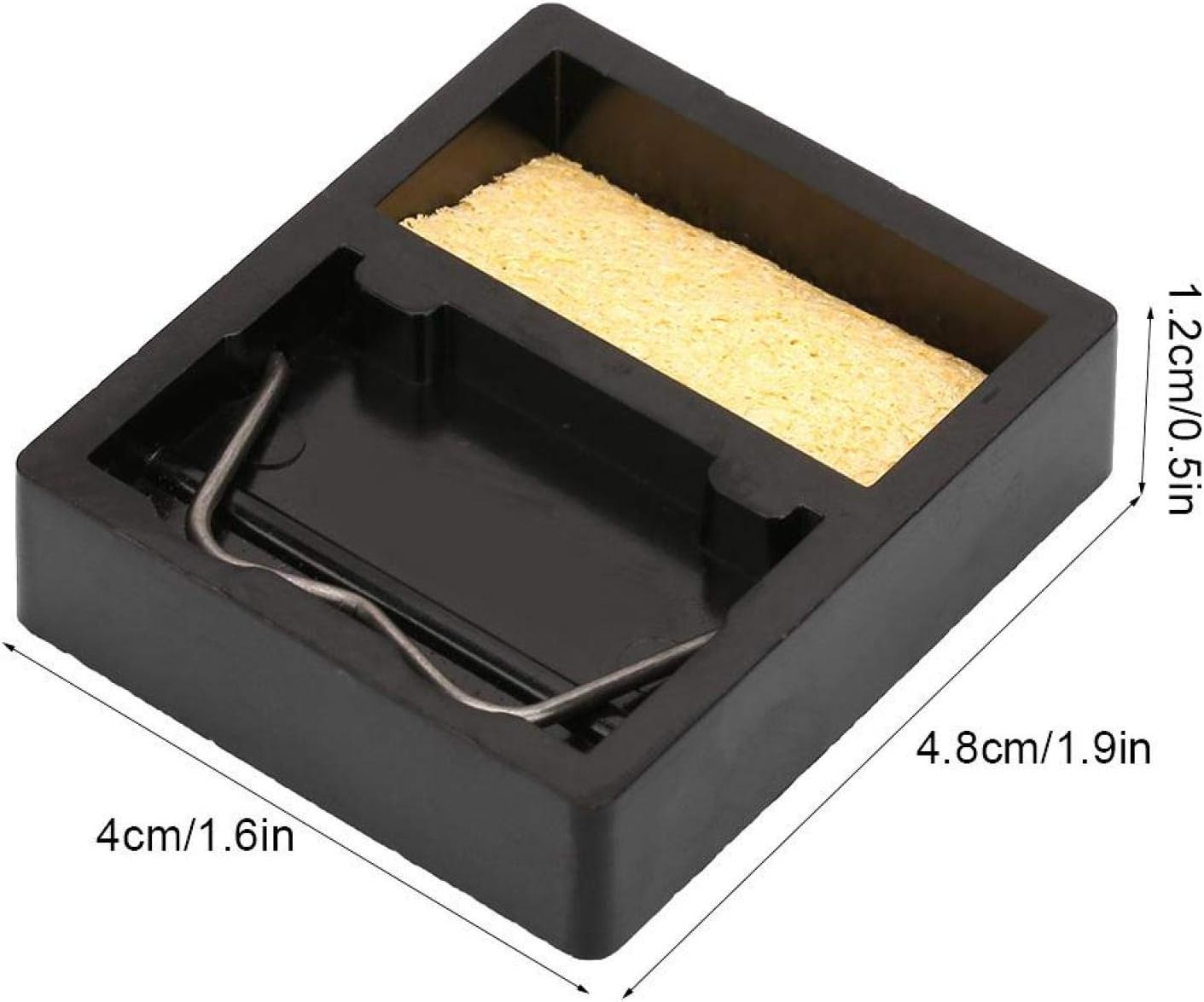 HWY-001 Mini soporte de hierro eléctrico con esponja limpiadora de puntas 1,112.0 F resistente a altas temperaturas para soldar, ensamblar y