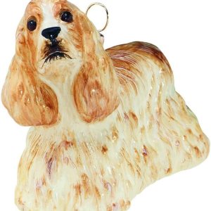 Joy to The World Collectibles – Adorno europeo de vidrio soplado para mascotas, Cocker Spaniel Rubio de pie Joy to The World Collectibles – Adorno europeo de vidrio soplado para mascotas, Cocker Spaniel Rubio de pie