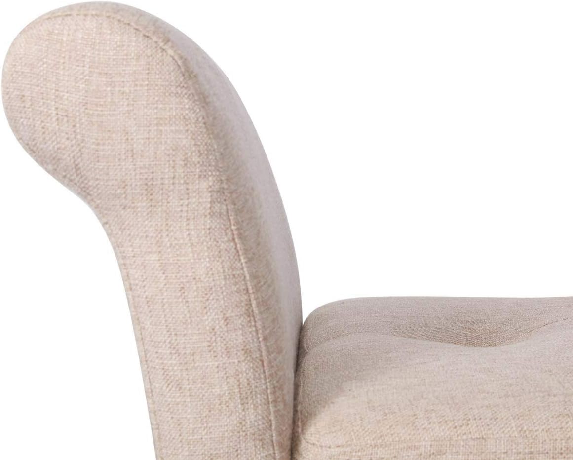 Awonde Banco otomano de almacenamiento con brazos tapizado copetudo para dormitorio, entrada, sala de estar, tela marrón