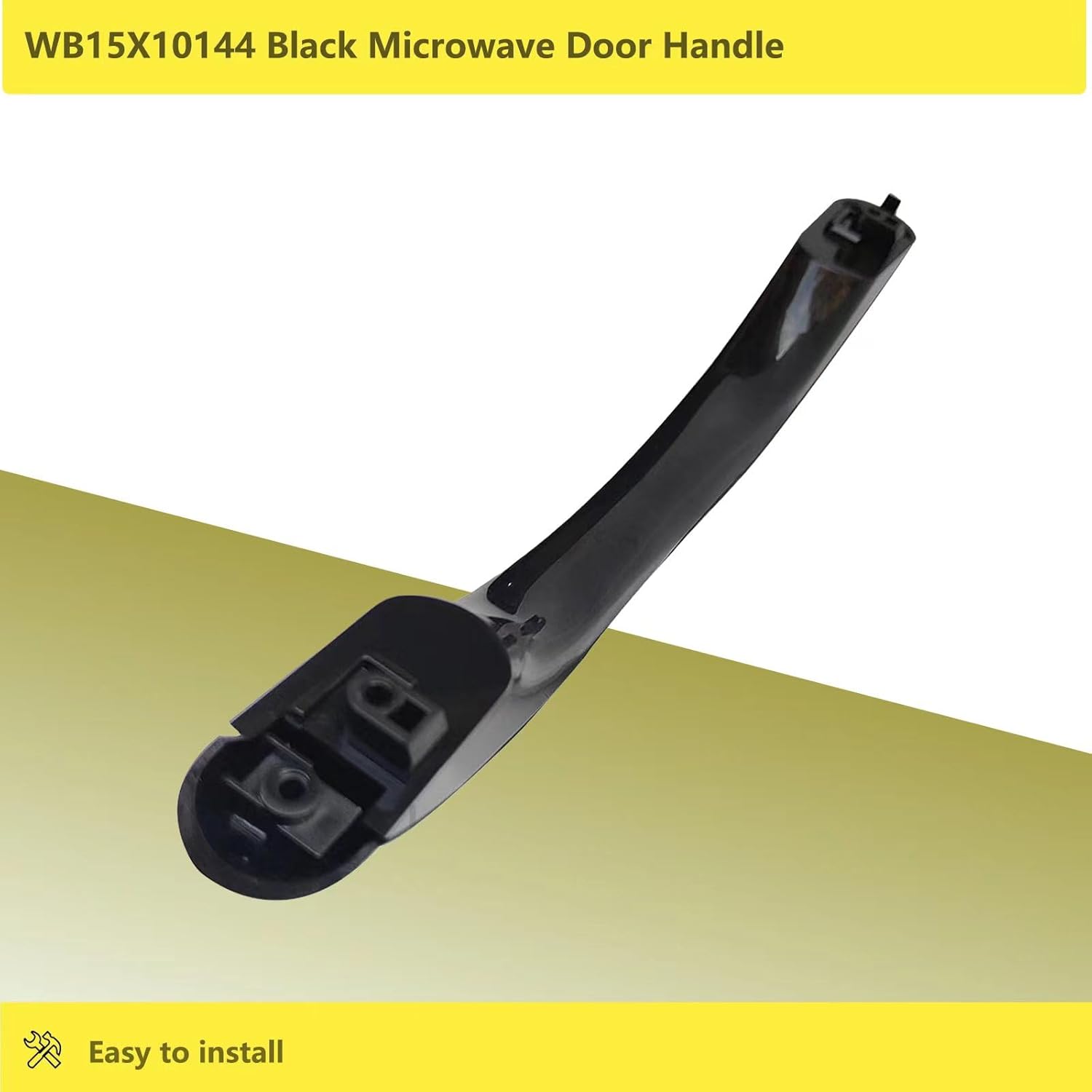 WB15X10144 Manija de puerta de microondas compatible con ge negro reemplazo de piezas de manija de puerta de microondas ap3792823 ah952973