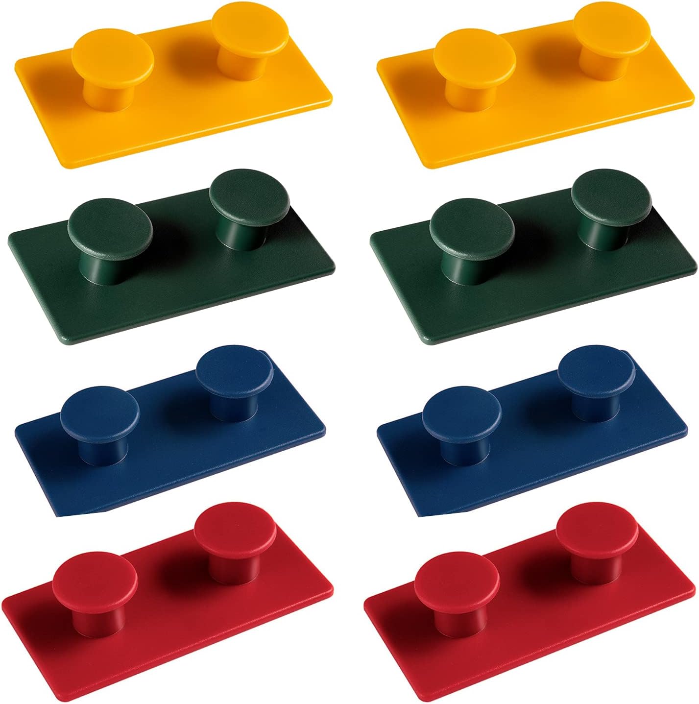 Gancho de pasta multicolor, 8 ganchos decorativos fuertes, ganchos de pared adhesivos para colgar, ganchos de plástico coloridos para mochila,