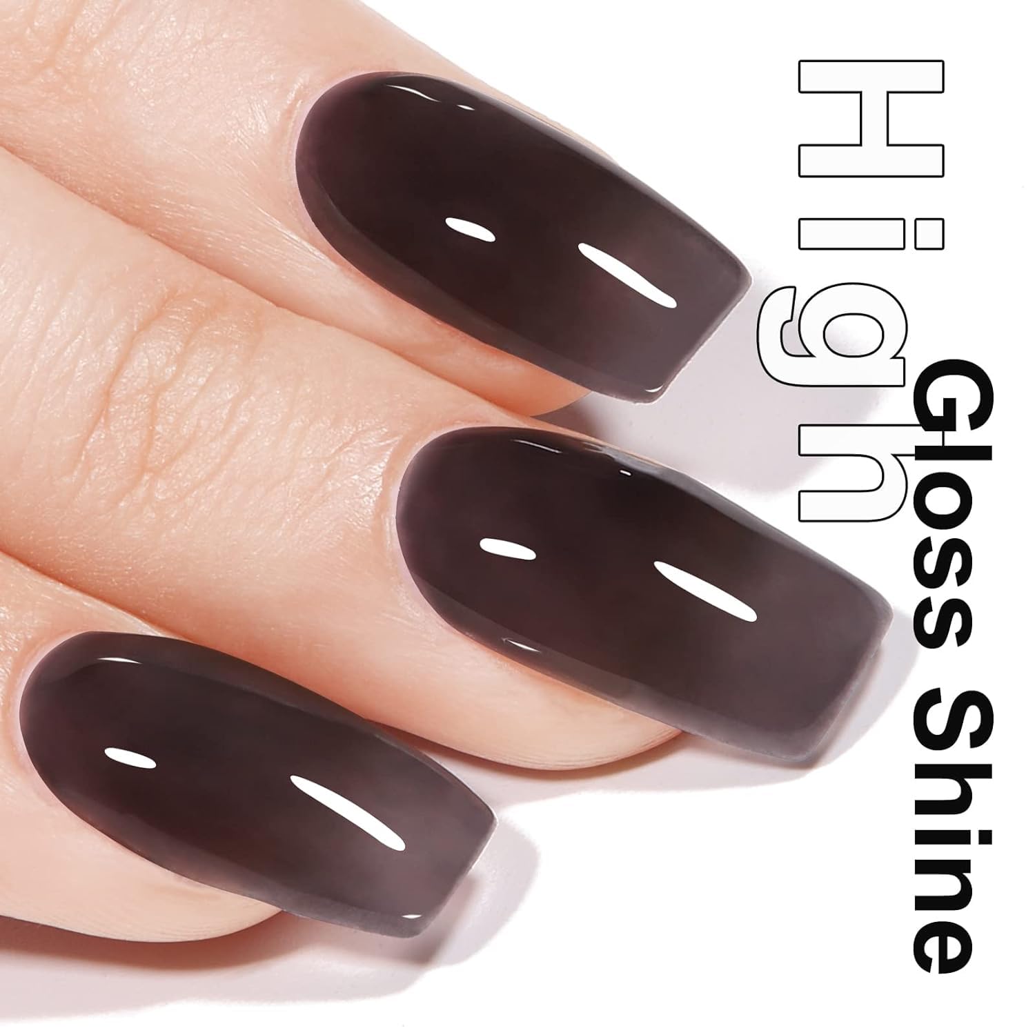 Juego de esmaltes de uñas de gel de cristal de gelatina, vino, borgoña, rojo, negro, translúcido, otoño, diseños de manicura, bricolaje, hogar, UV
