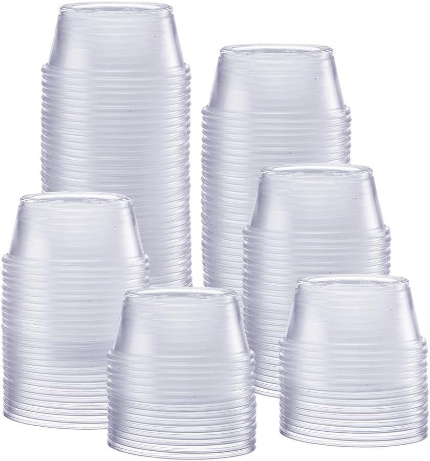 Comfy Package 250 unidades – 3.25 oz. Vasos desechables de plástico para porciones (sin tapas) tazas de soufflé