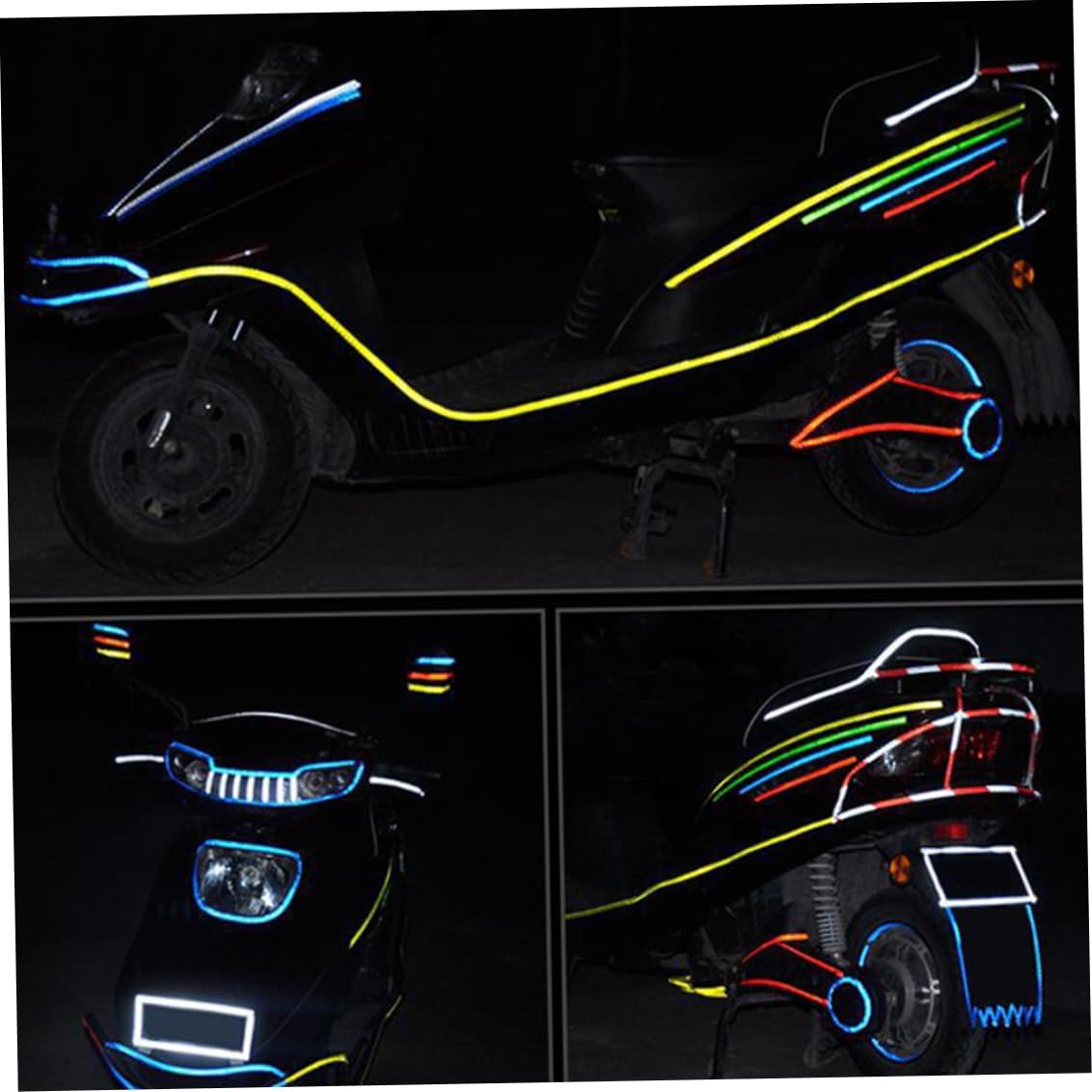 XJKLBYQ Reflectores de bicicleta Tira reflectante para bicicleta, cinta adhesiva fluorescente para ciclismo, decoración de seguridad, cinta