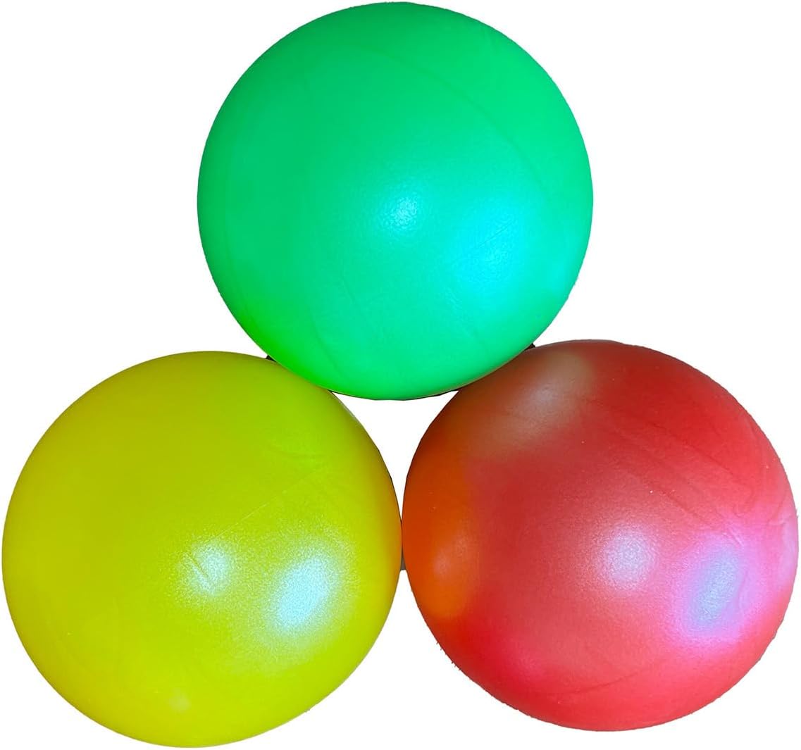 3 pelotas pequeñas de yoga de 9 pulgadas, pequeñas bolas de ejercicio, bolas de estabilidad, bolas suizas, pequeñas bolas de pilates con bomba, 9.8