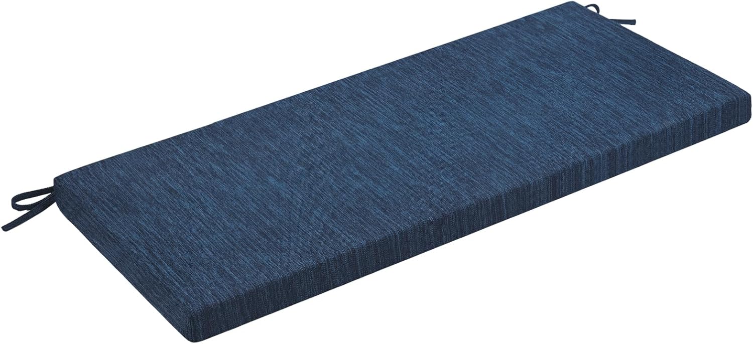 baibu Cojín de banco clásico de 36 pulgadas con lazos, cojín de banco rectangular antideslizante para interiores, almohadilla de espuma de tamaño