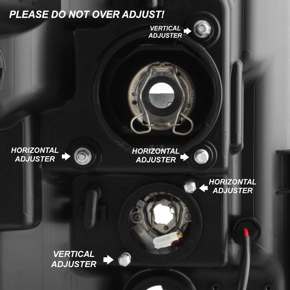 AKKON – Para 2011-2016 Ford F250 F350 F450 F550 Superduty LED Tube Chrome Proyector Faros Conductor+Pasajero Par