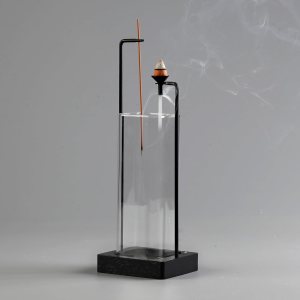 Soporte de incienso para palos y quemador de incienso para juego de incienso de cono, quemador de incienso al revés con colector de cenizas de Soporte de incienso para palos y quemador de incienso para juego de incienso de cono, quemador de incienso al revés con colector de cenizas de