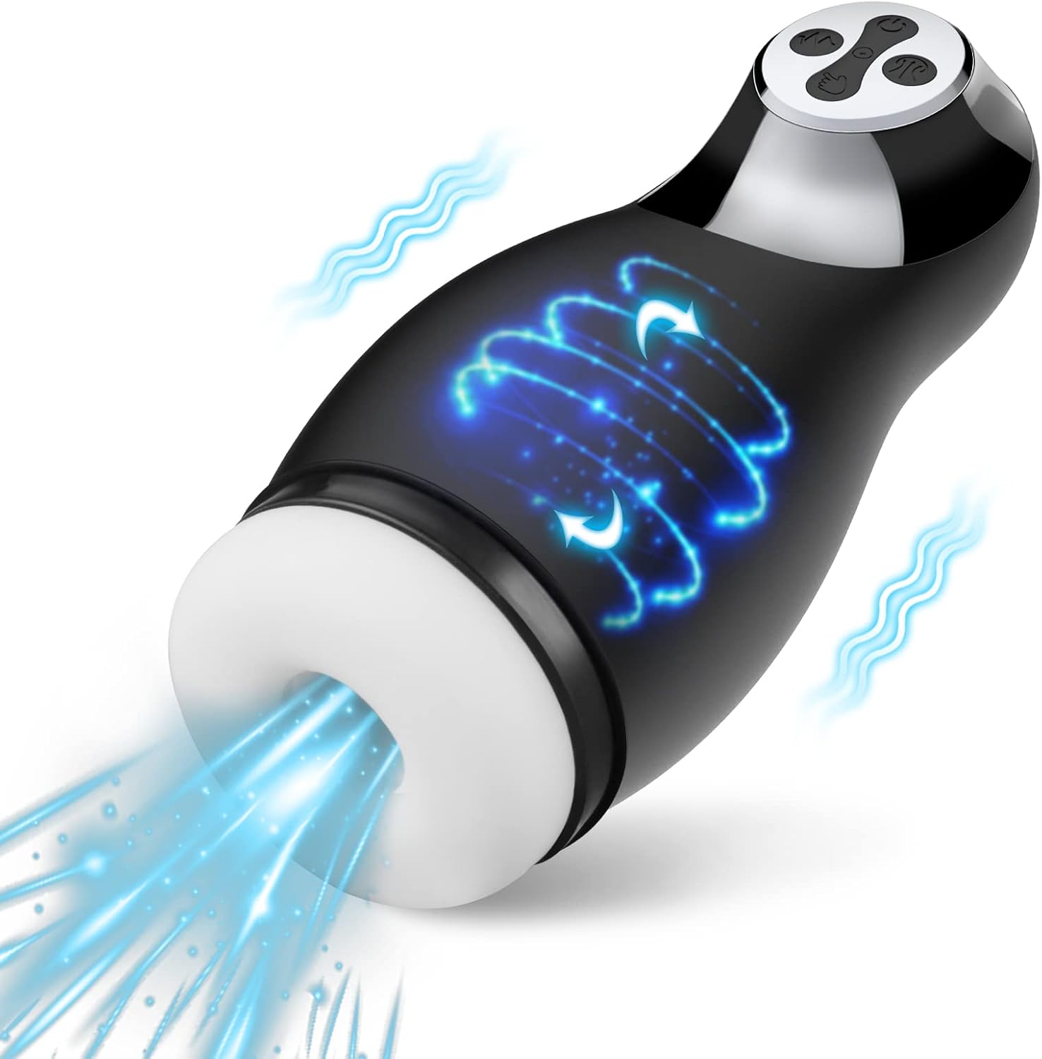 Eupher Taza masturbadora automática masculina, taza de masturbación de succión al vacío con 10 vibraciones y 3 succión para masajeador de pene,