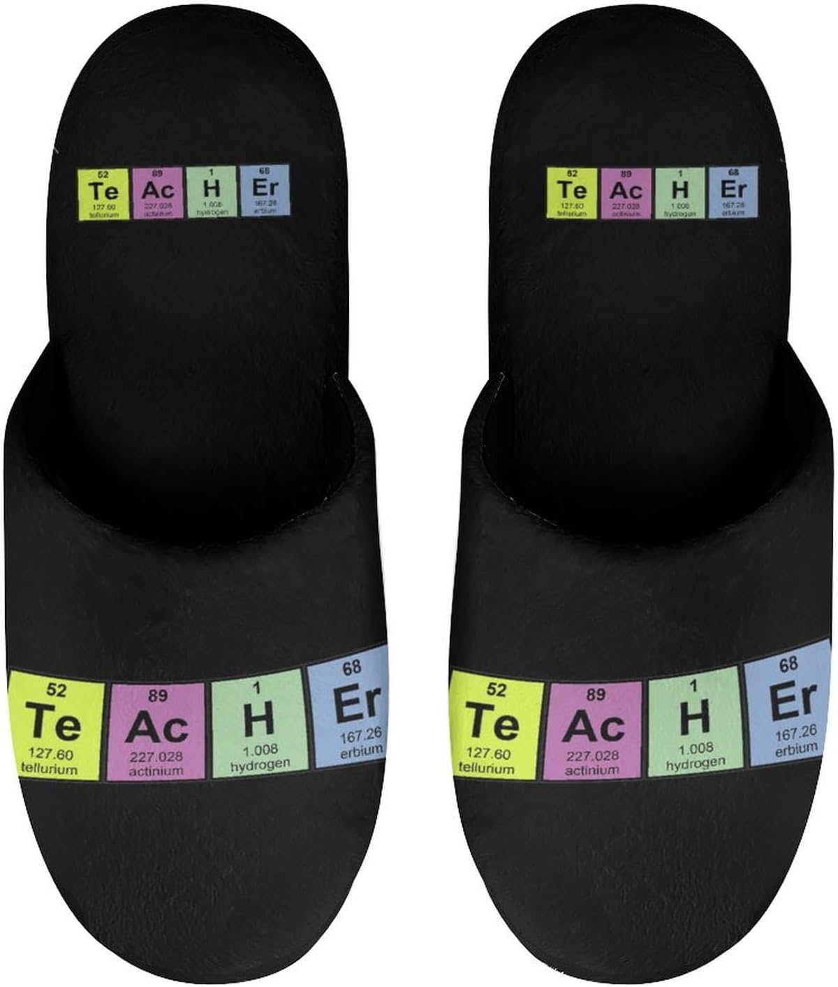 Science Teacher Chemical Elements Slippers For Women Indoor Washable Non Slip Light Soft House Cotton Shoes Bedroom
