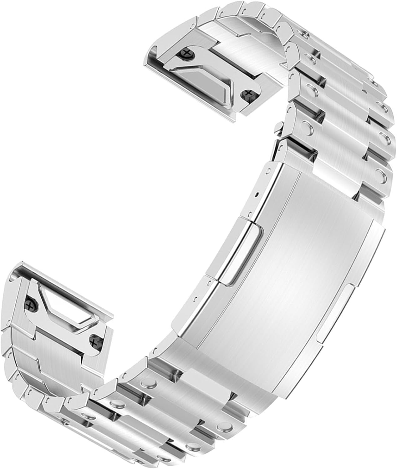 Miimall Compatible con Garmin Instinct 2X Solar Band Metal, 1.024 in liberación rápida Acero inoxidable Pulsera ajustable de repuesto de metal de