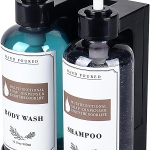 Dispensador de champú y acondicionador, dispensador de jabón montado en la pared, dispensador de champú de ducha de 30 onzas, dispensador de jabón Dispensador de champú y acondicionador, dispensador de jabón montado en la pared, dispensador de champú de ducha de 30 onzas, dispensador de jabón