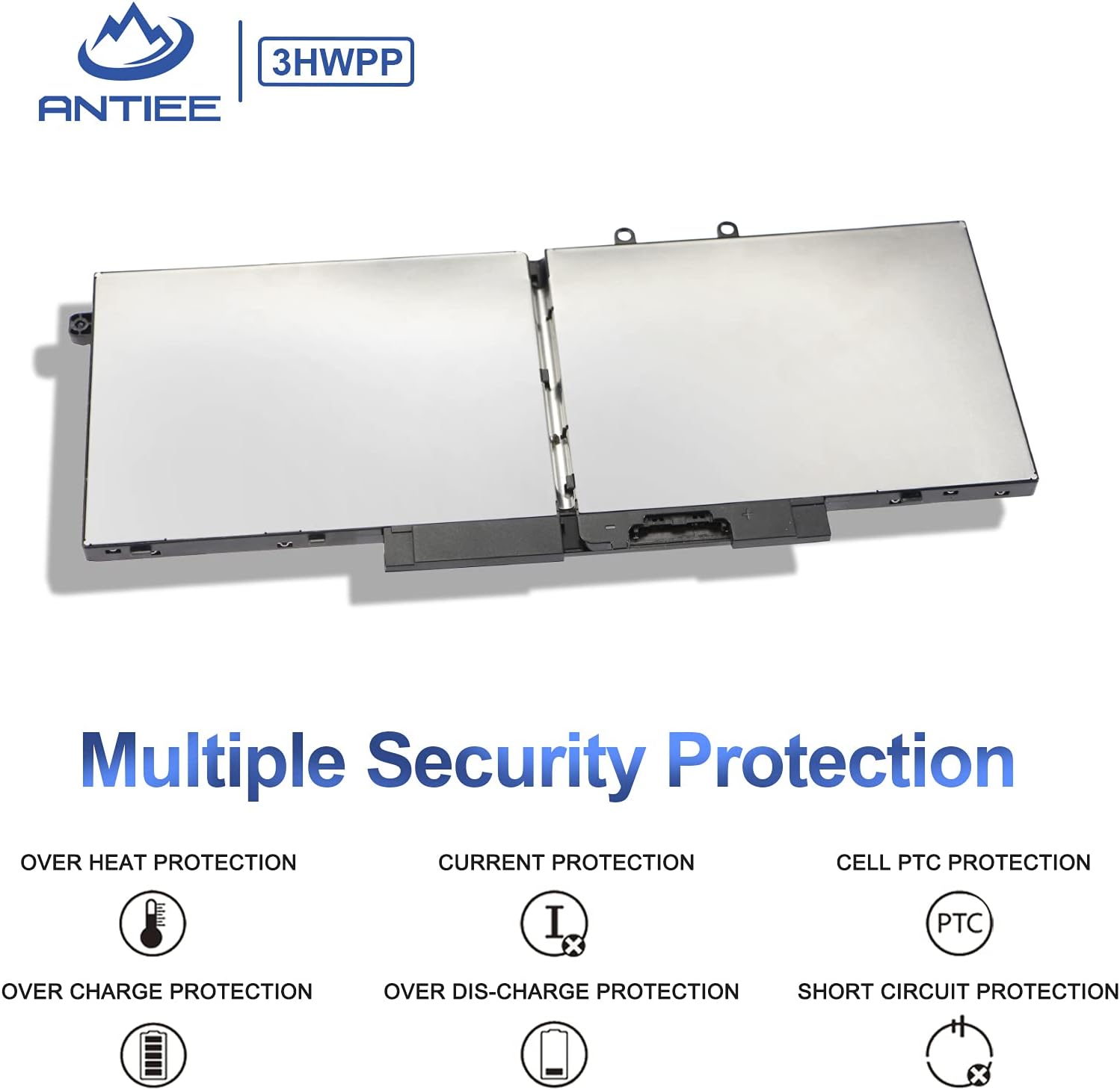 ANTIEE 3HWPP – Batería para laptop Dell Latitude 5401 5410 5411 5501 5510 5511 Precisión 3551 3541 Inspiron 7706 2 en 1 Inspiron 17 75007506 2 en 1