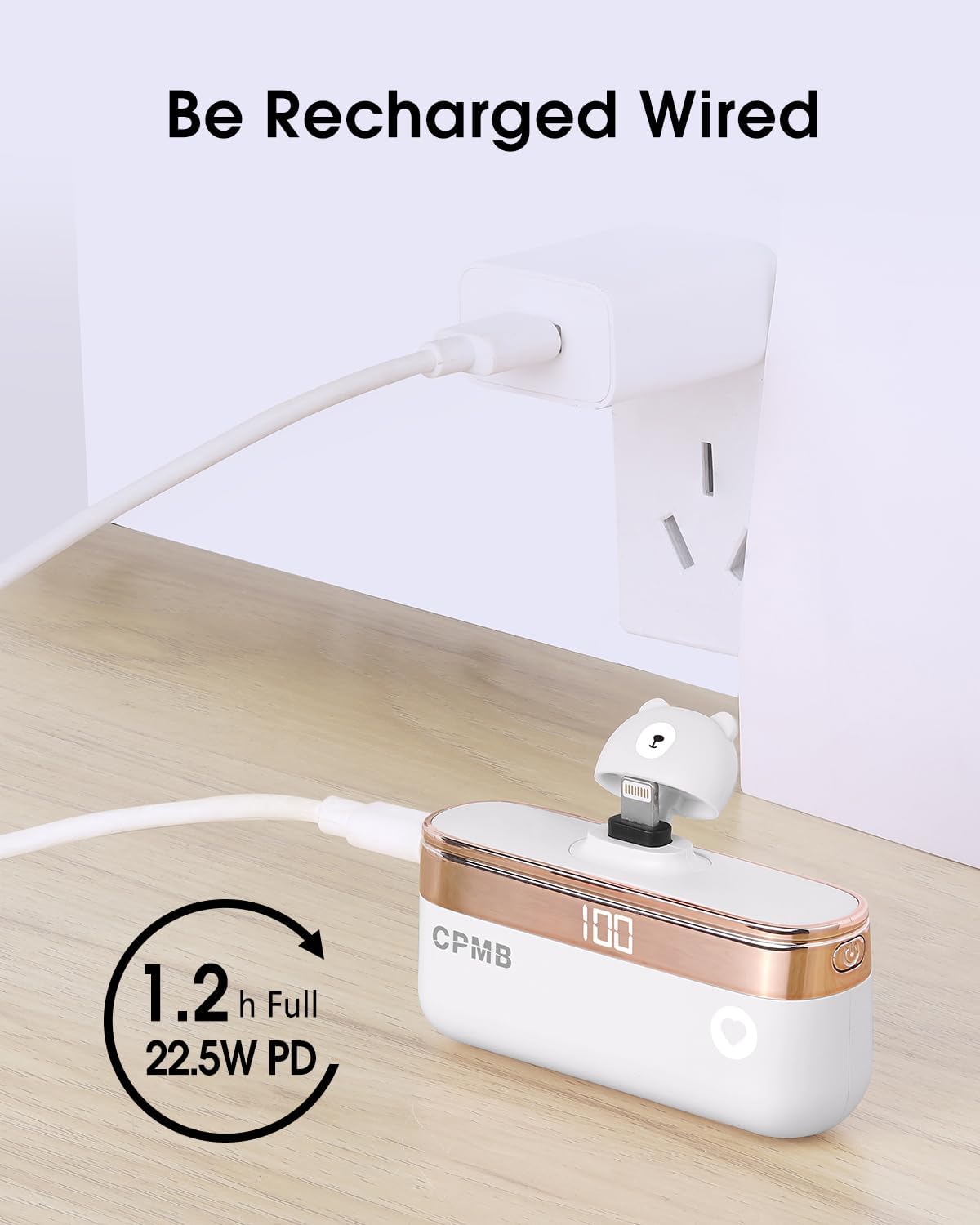 Banco de energía portátil con 5,000 mAh, cargador portátil de 22.5 W, pantalla digital, mini batería compatible con iPhone 1414 Pro  14 Plus  14 Pro
