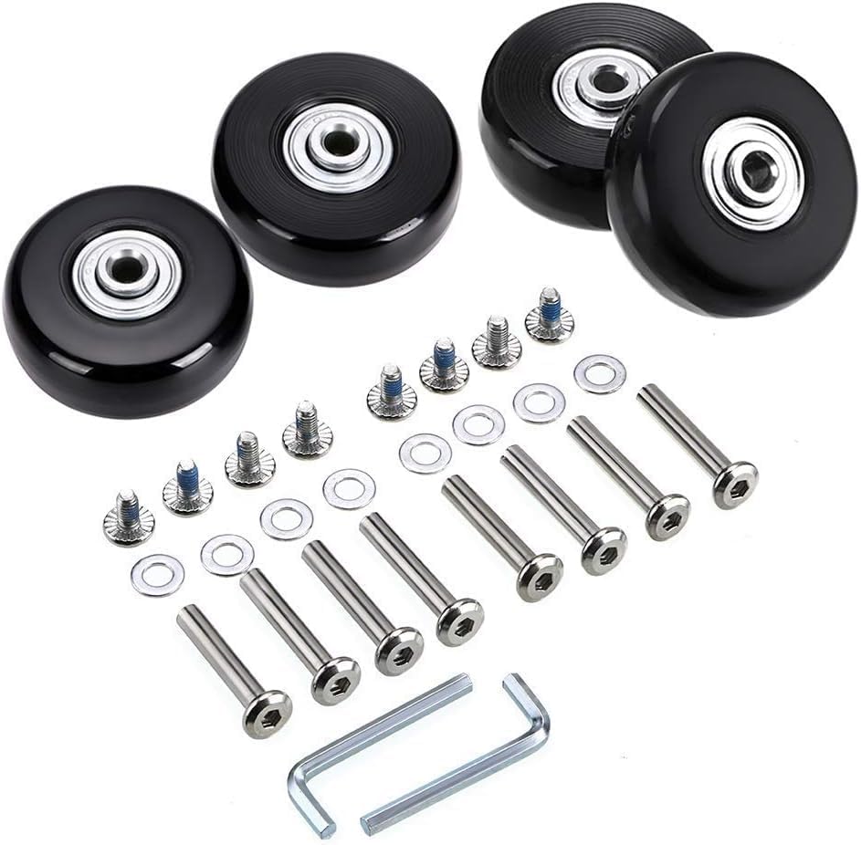 GSHFIGHTING Juego de 4 ruedas de repuesto para maletas de equipaje con ABEC 608zz Skate en línea para patinaje al aire libre, juego de 4 ruedas