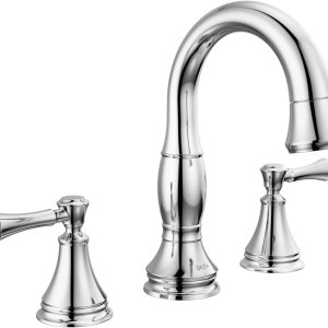 Delta Faucet Cassidy – Grifo de baño extraíble, grifo de baño cromado de 3 agujeros con rociador extraíble, grifo de lavabo de baño, acoplamiento Delta Faucet Cassidy – Grifo de baño extraíble, grifo de baño cromado de 3 agujeros con rociador extraíble, grifo de lavabo de baño, acoplamiento