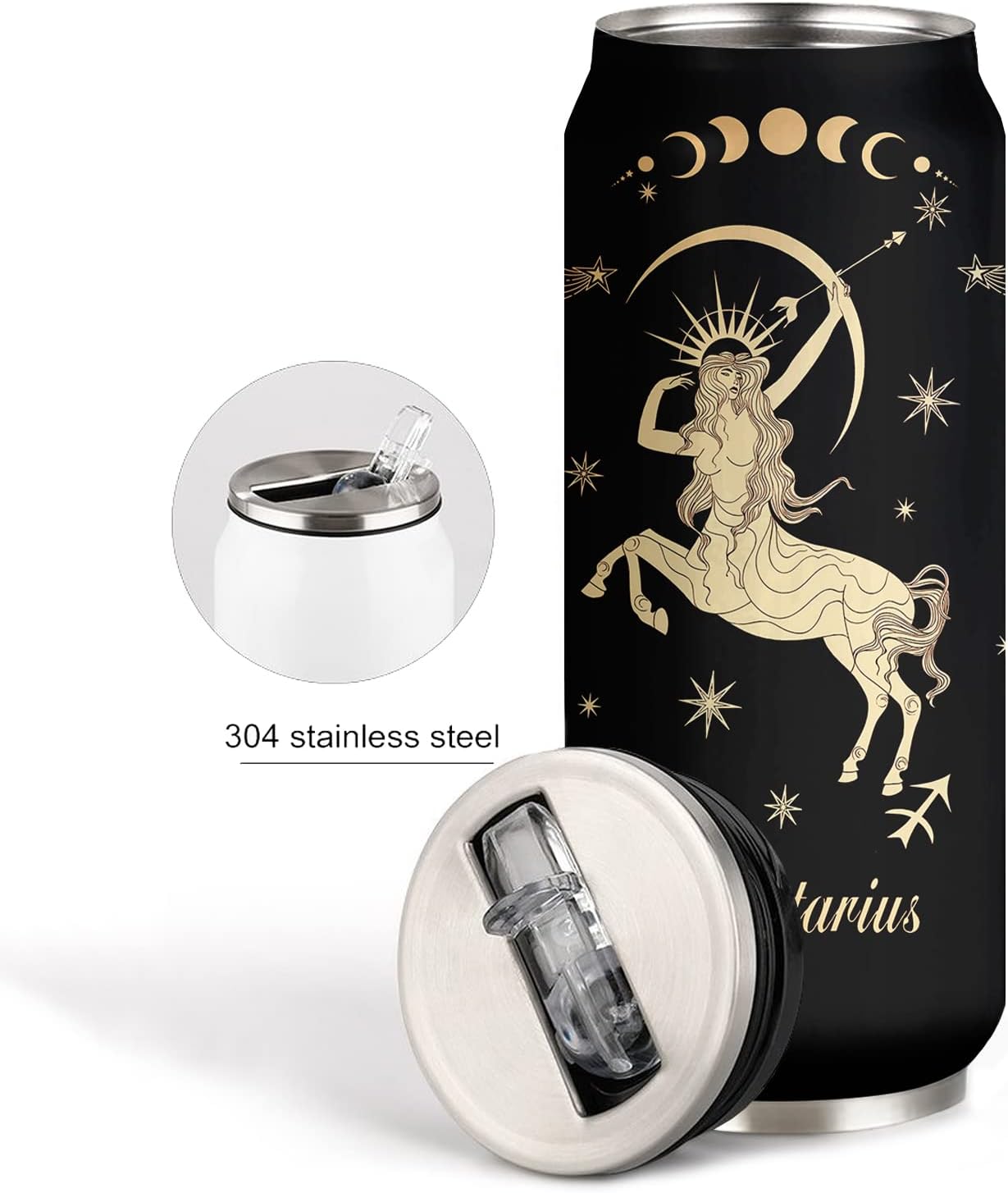 JAWCKGO Sagitario Constellation – Vaso de café aislado para hombre y mujer, taza de viaje, taza de sublimación, taza de automóvil, regalo