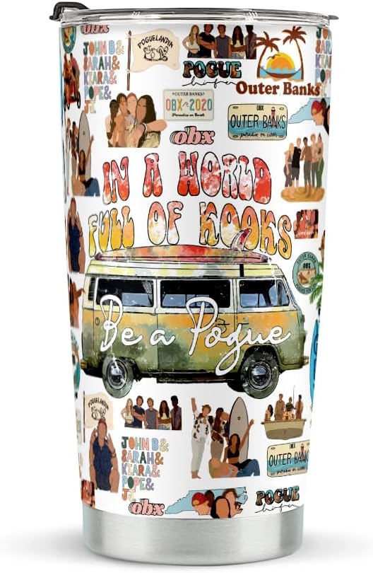 LONGXIN Vaso Pogue Life, regalo inspirado en el programa de televisión exterior, regalo hippie para fanáticos de los Pogue, regalos para amantes de