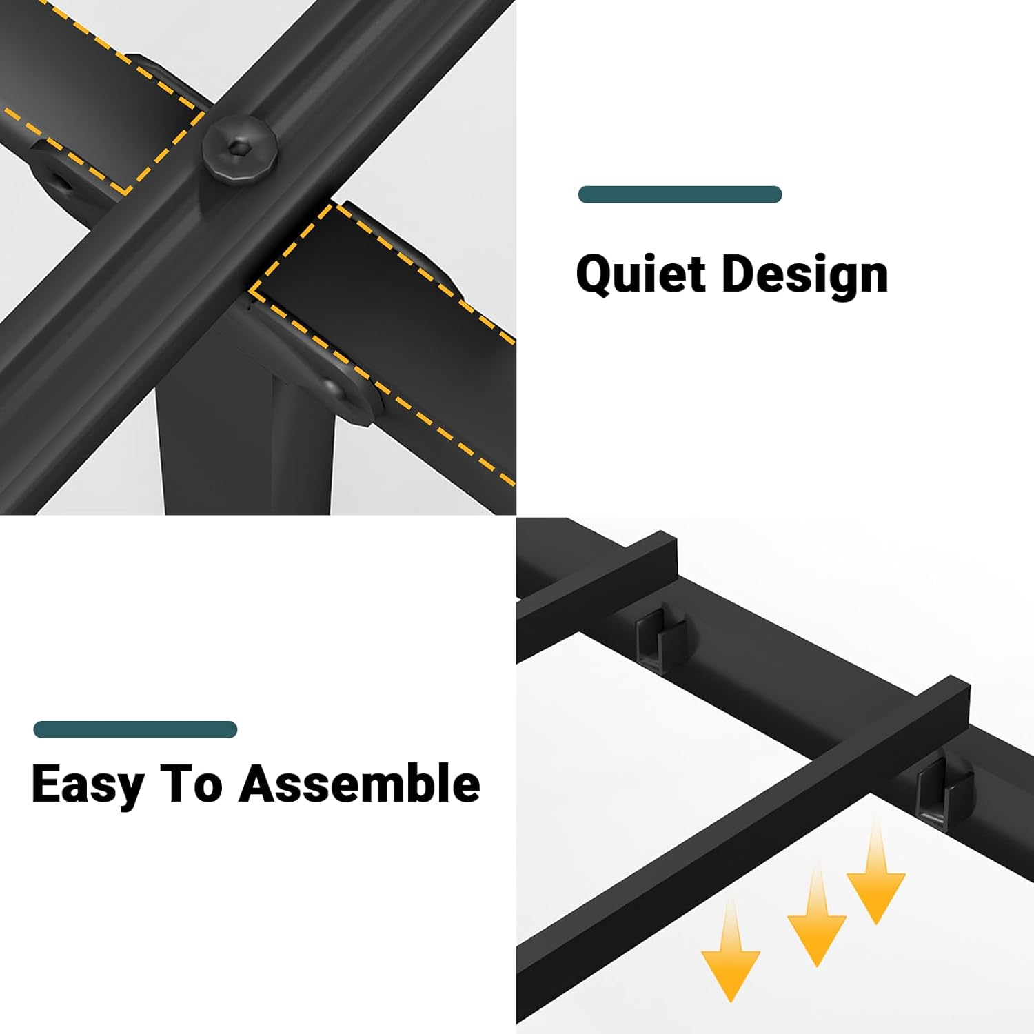 Base de cama tamaño Queen con 8 cajones de almacenamiento, cama de plataforma Queen resistente con cabecera y estribo de madera, diseño sin ruido,