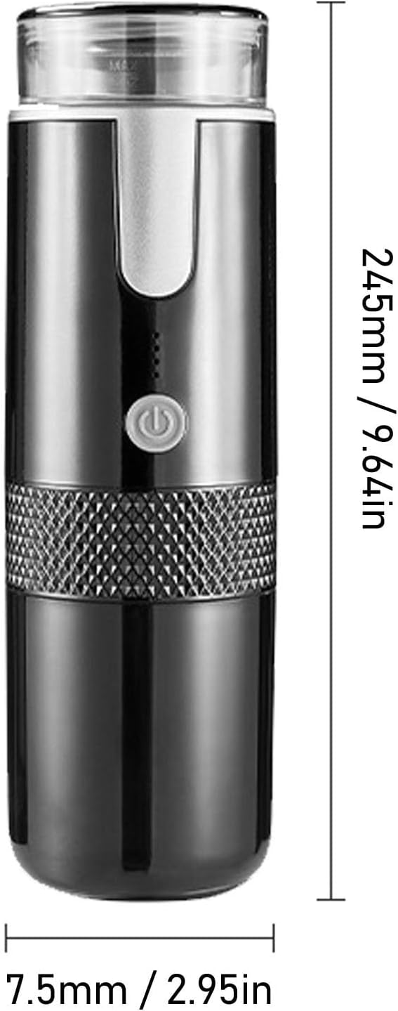 Máquina de café espresso portátil, cafetera de viaje compatible con cápsulas NS y café molido, máquina de café espresso portátil operada manualmente