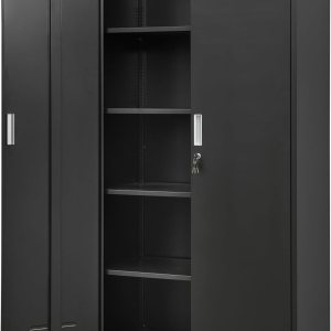 BESFUR Gabinete de almacenamiento de metal, gabinete de almacenamiento con bloqueo de 72 pulgadas para garaje, oficina, hogar, escuela BESFUR Gabinete de almacenamiento de metal, gabinete de almacenamiento con bloqueo de 72 pulgadas para garaje, oficina, hogar, escuela