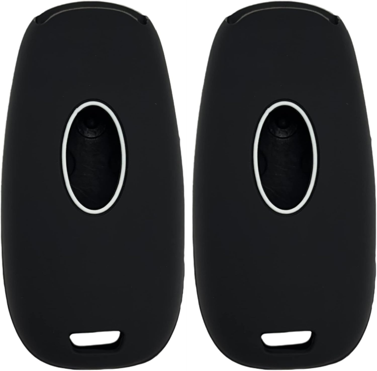 Funda de goma de silicona para llavero compatible con (5 botones) 2019-2023 Hyundai Sonata Sanata Fe Tucson Palisade (negro negro)