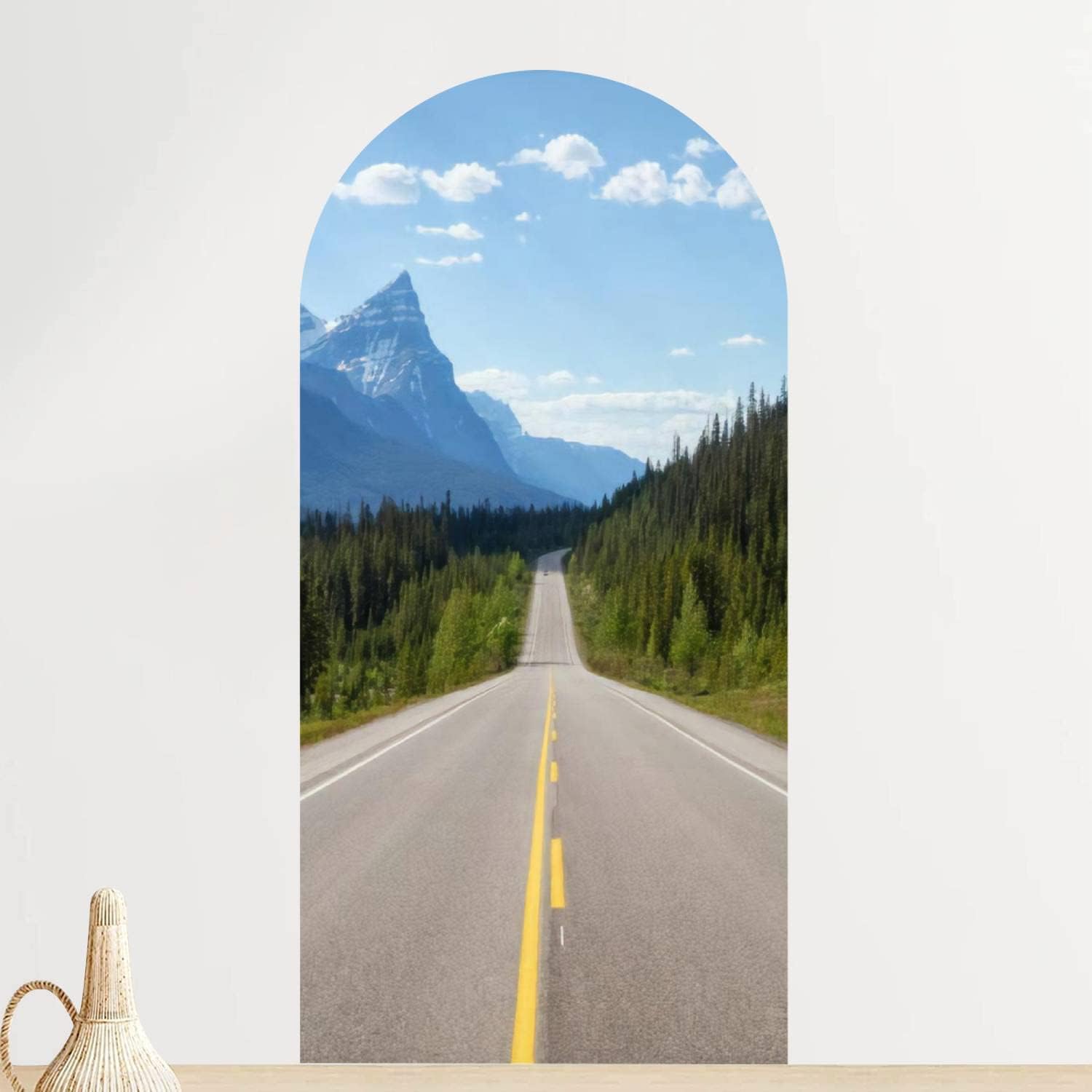 Calcomanía de pared con diseño de arco, papel tapiz autoadhesivo extraíble para pared, decoración de pared para sala de estar, dormitorio, guardería
