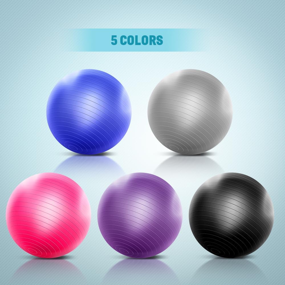 Exercise Yoga Ball Yoga Balance Stability Swiss Ball Support up to 200 lbs